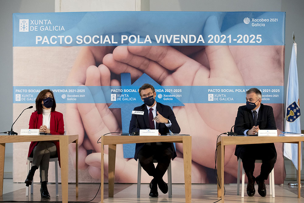 Anf e anxeles vazquez preside a sinatura do pacto social pola vivenda
